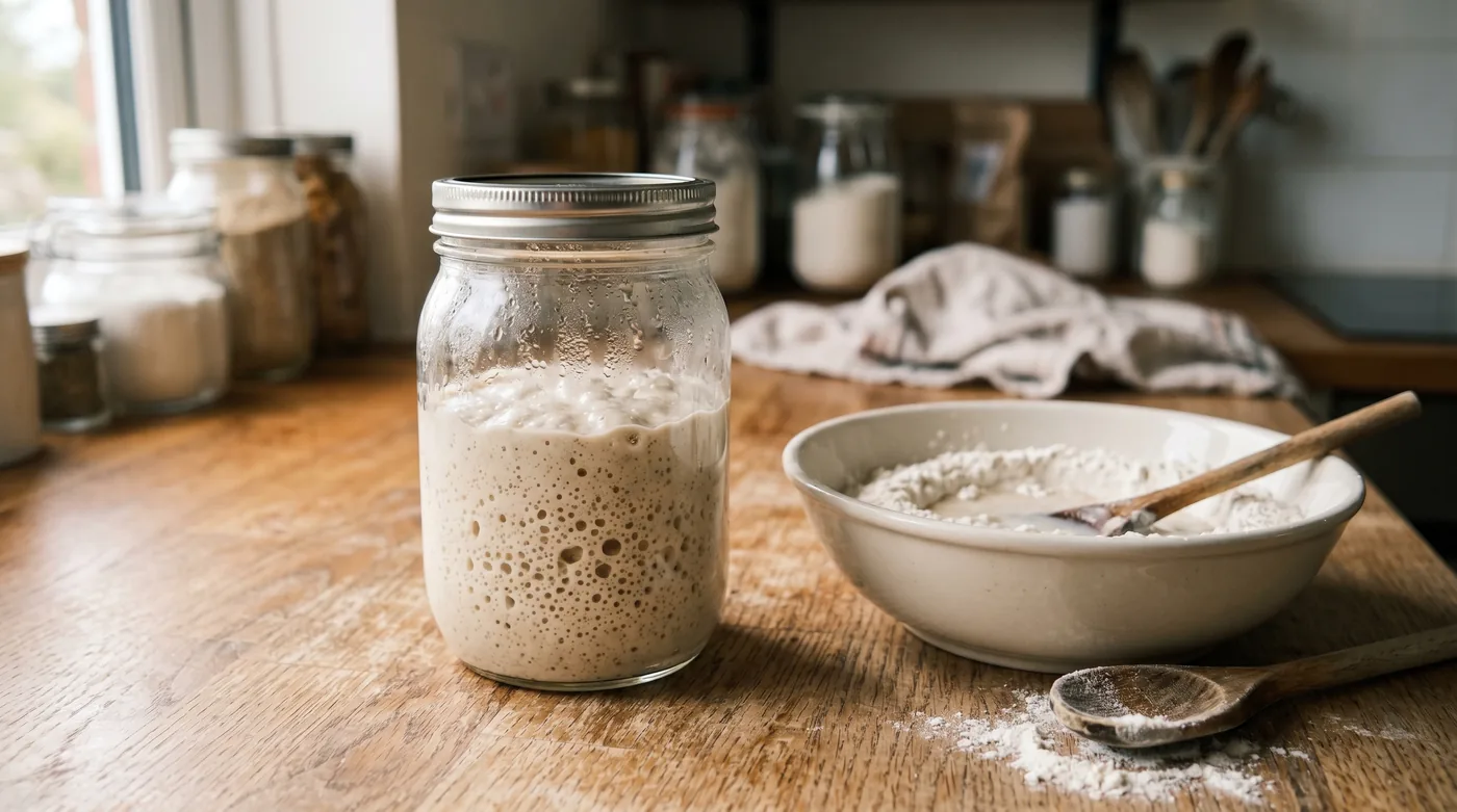 Gros plan sur un levain avec de fines bulles