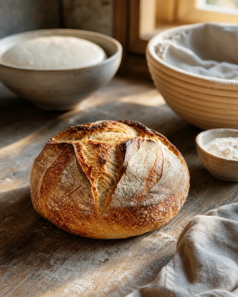 Pain au levain maison et matériel de boulangerie artisanale