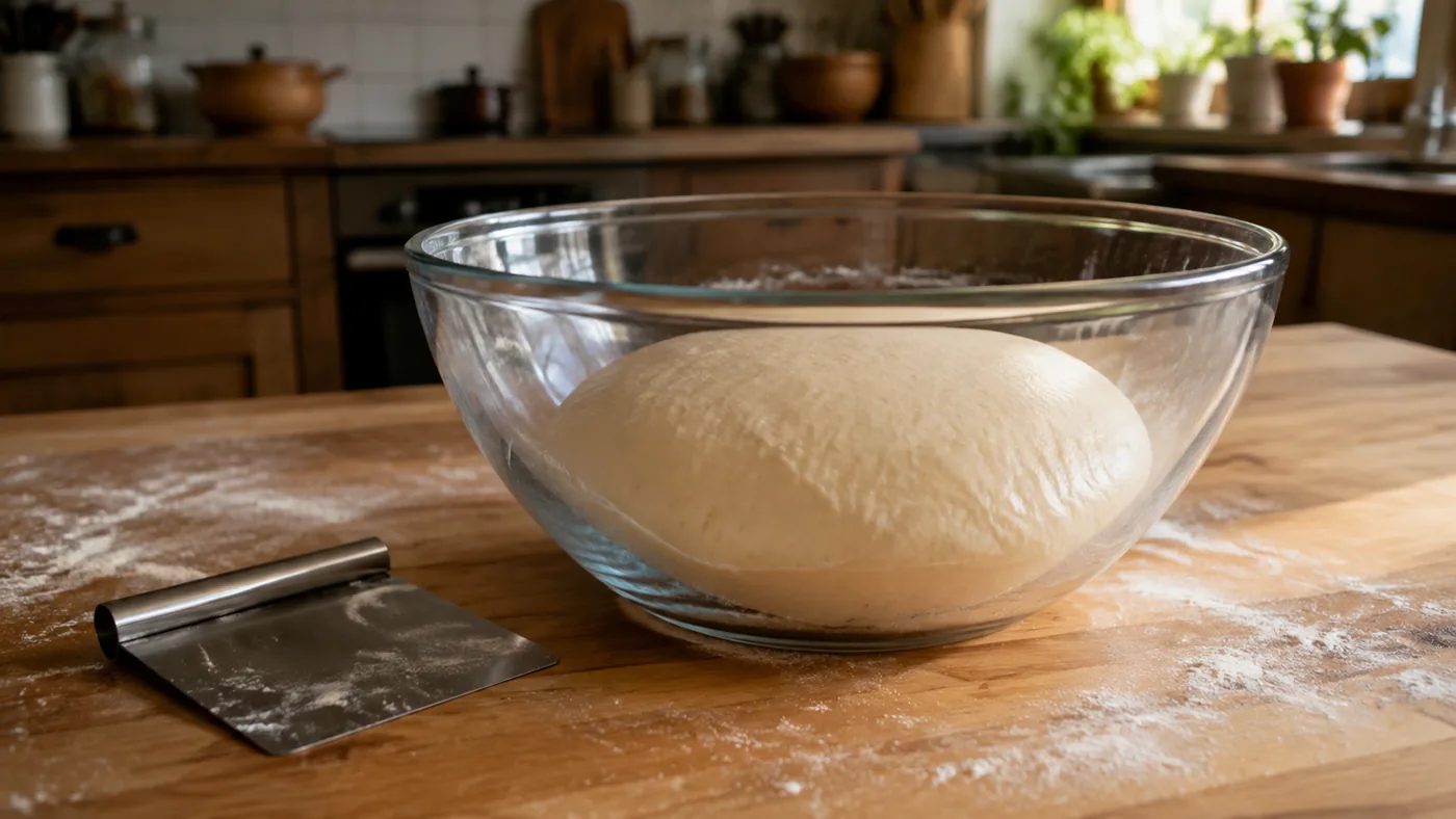 Pâte souple pour pain sandwich après pétrissage